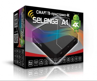 Купить цифровая смарт тв-приставка 4к "selenga" a1 (поддержка full hd, ultra hd 4k, пульт ду) | КилоВатт