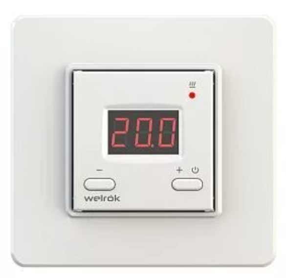 Купить регулятор температуры "welrok" st кнопочный (3квт) | КилоВатт