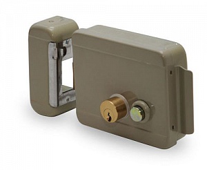 Купить замок электромеханический "j-lock" jl-11p с блокировкой серый (накладной, с блокировкой открывания изнутри, универсальный - под любой тип двери) | КилоВатт