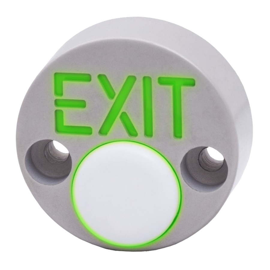 Купить кнопка выхода "jsb" jsb 30.0.off-(on) накладная ( зеленая подсветка надписи exit, диаметр: 39мм) | КилоВатт