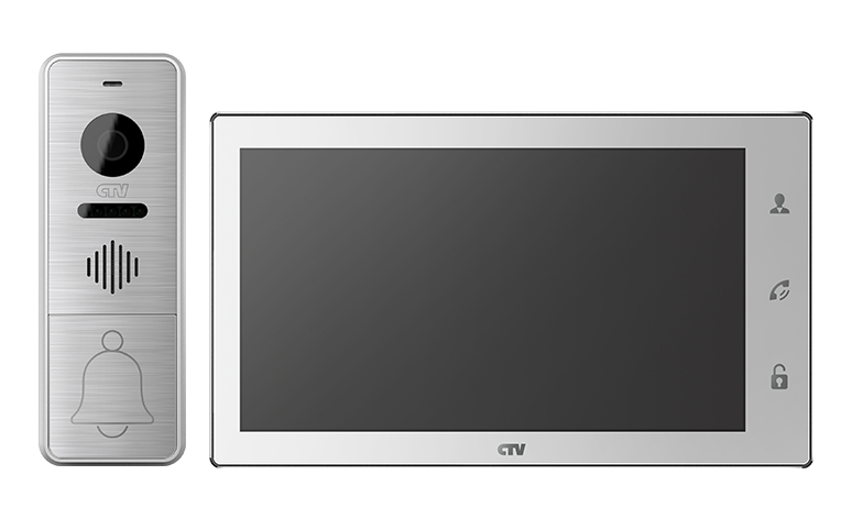 Купить комплект видеодомофона "ctv" ctv-dp4706ahd w белый (экран 7"/17см, touch screen, формат ahd, full hd, детектор движения, управление замком, сенсорная панель, угол обзора 100°) | КилоВатт