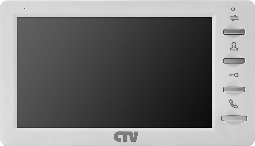 Купить монитор видеодомофона "ctv" цветной ctv-m1701 plus w белый (экран 7"/17, hands free, встроенные детектор движения,источник питания,функция видеопамяти) | КилоВатт