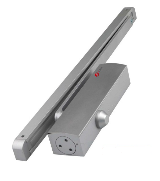 Купить дверной доводчик "j-lock" jdc-e65g серебро со скользящей тягой (двухскоростной, до -45°с., для дверей весом не более 65 кг, ширина двери: до 950мм) | КилоВатт